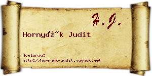 Hornyák Judit névjegykártya